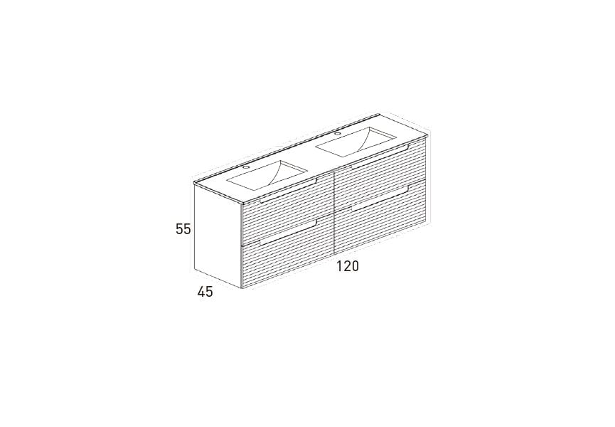 Mueble de baño Kyoto Visobath croquis 1