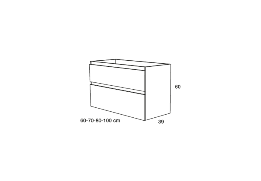 Mueble de baño de fondo reducido 39 cm Carmen Avila dos croquis 10