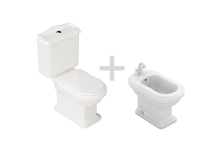 Pack inodoro compacto + bidé Atenas Fossil Natura detalle 3