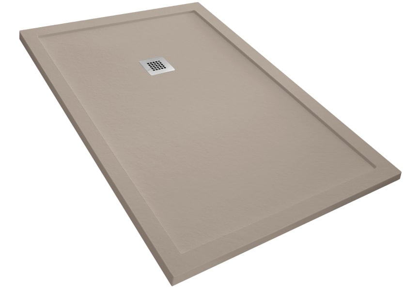 Plato de ducha con marco beige 80x170 cm