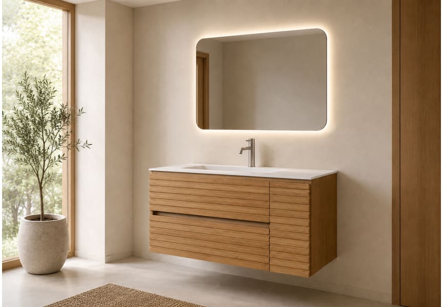 Conjunto Mueble de baño Alpes 21 Bruntec con lavabo Solid Surface principal 0