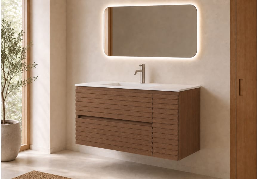 Conjunto Mueble de baño Alpes 21 Bruntec con lavabo Solid Surface principal 3