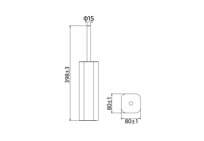 Escobillero de baño Nova Medimex croquis 6