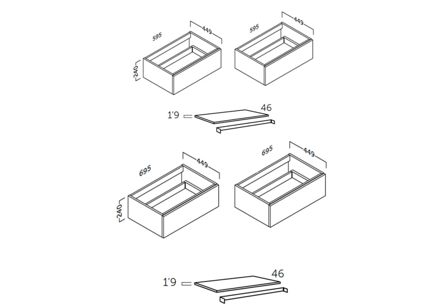 Conjunto mueble de baño Flow Coycama croquis 3