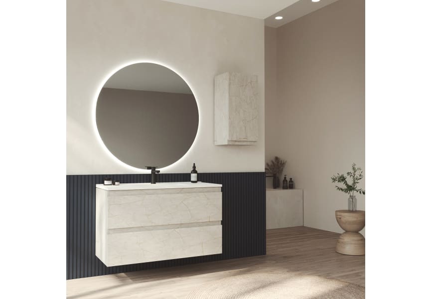 Mueble de baño lacado fondo reducido 37.8 cm Vilma Bruntec principal 2