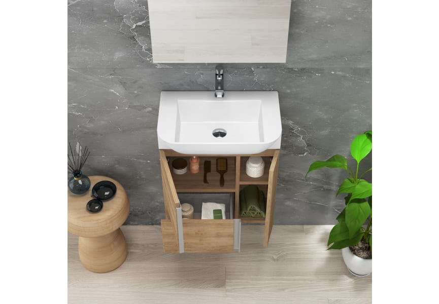 Conjunto mueble de baño fondo reducido 28 cm Versa Coycama detalle 3