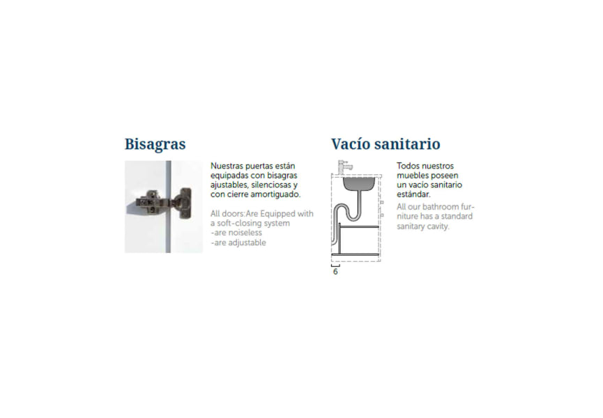 Conjunto mueble de baño fondo reducido 28 cm Versa Coycama opción 12
