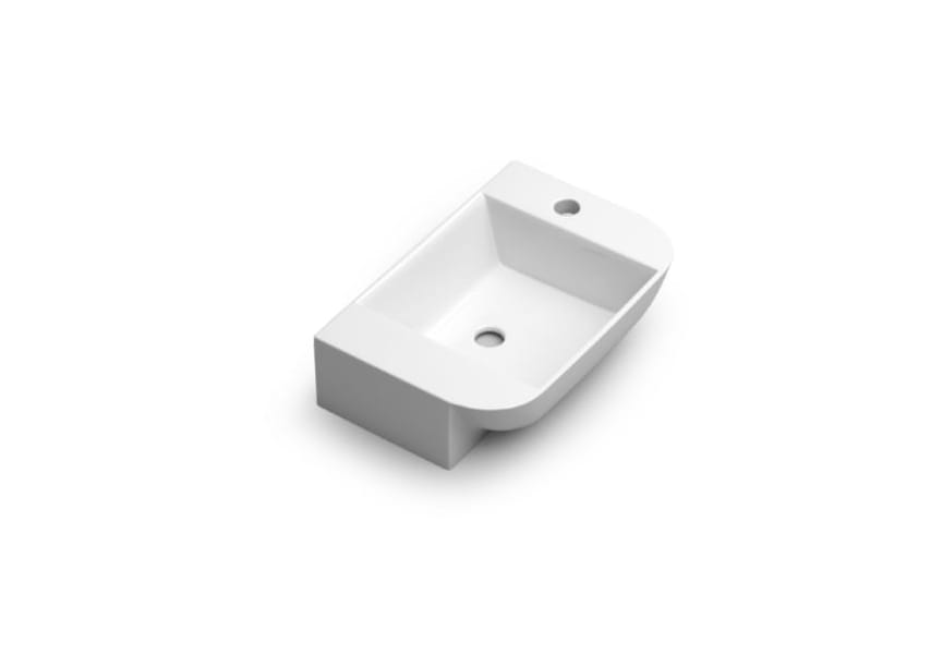 Versa 55 Mueble de Baño Suspendido a Pared Fondo Reducido Island Mate | 1  cajón 2 Puertas con Lavabo Cerámico | 55cm