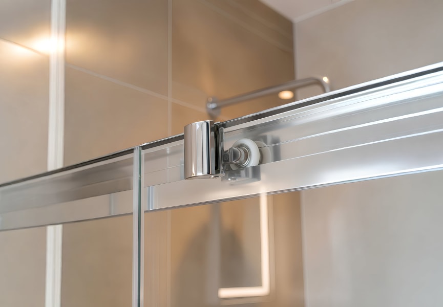 Mampara de ducha New Sabik perfil negro Bruntec detalle 3