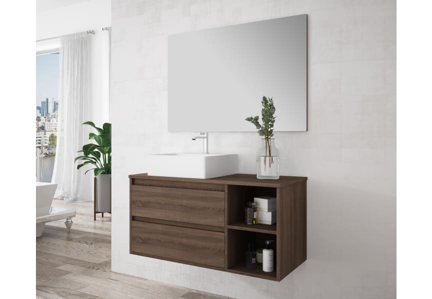 Mueble de baño con encimera de madera Atlanta Bruntec principal 2