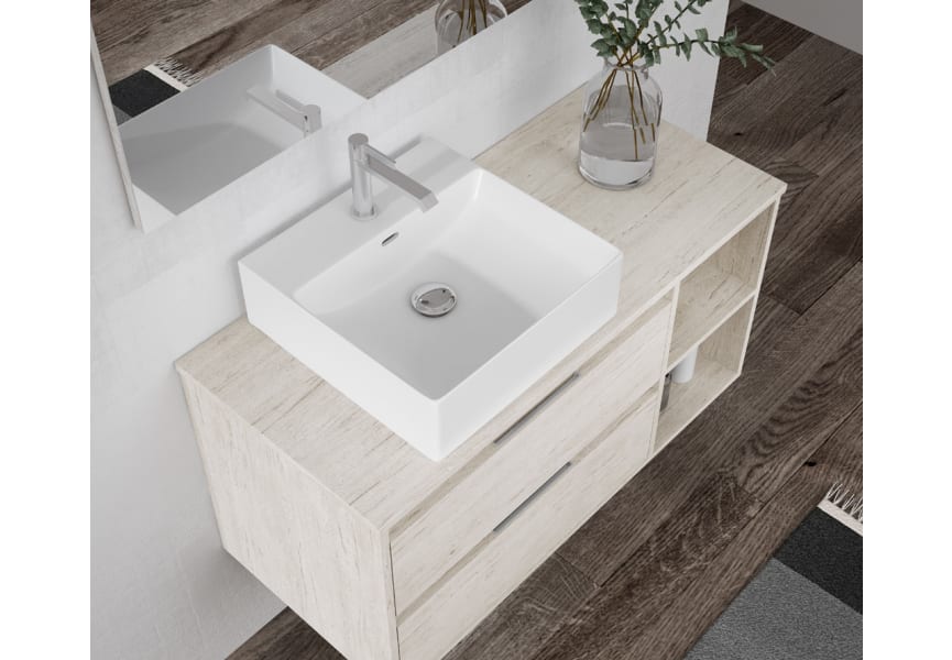 Mueble de baño con encimera de madera Atlanta Bruntec Detalle 8