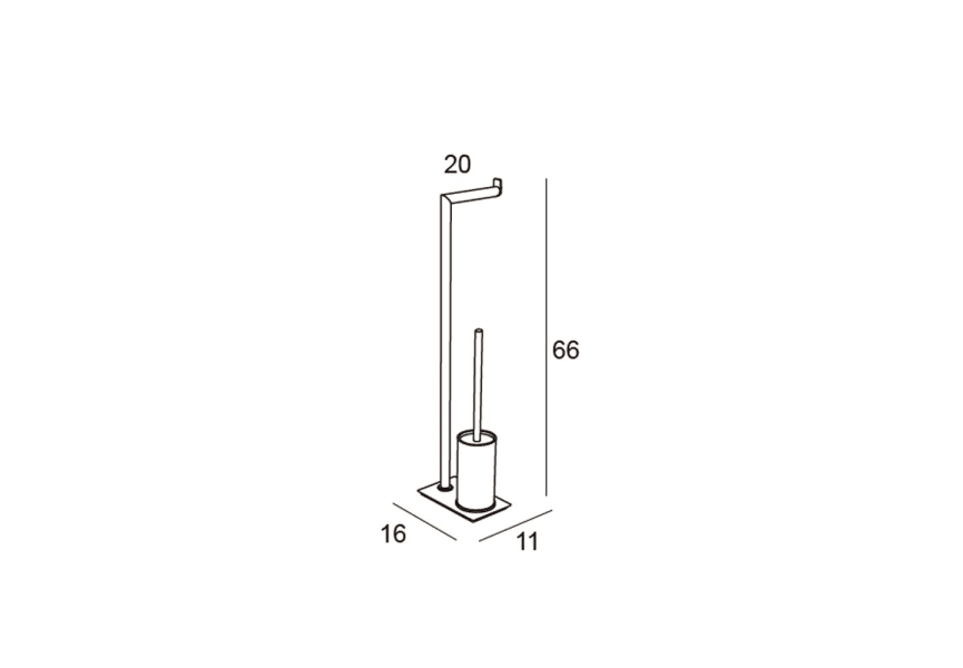 Portaescobillero auxiliar de pie Bassic Manillons Torrent croquis 2