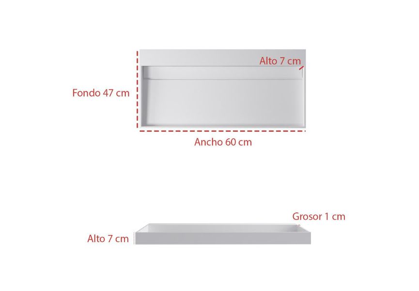 Lavabo sobre encimera French Bruntec croquis 1