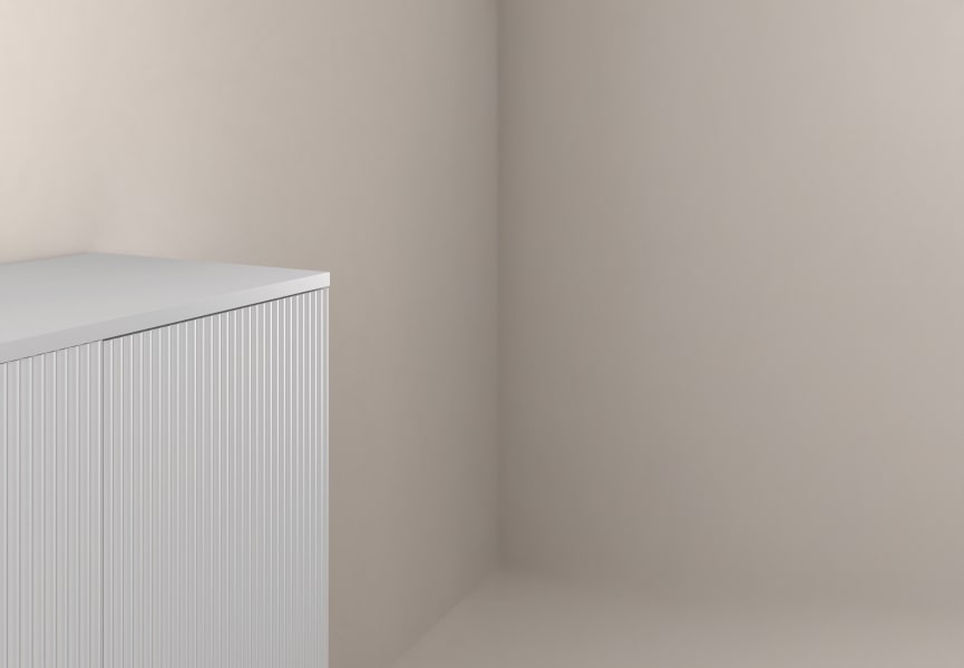 Mueble de baño con encimera solid surface Bassi Royo detalle 16