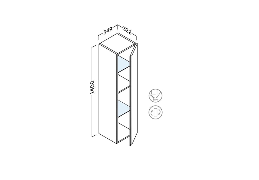 Columna de baño Cairo Coycama croquis 7