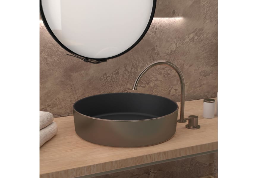 LAVABO SOBRE ENCIMERA PORCELANA EXTRAFINO HORUS BLANCO BRILLO