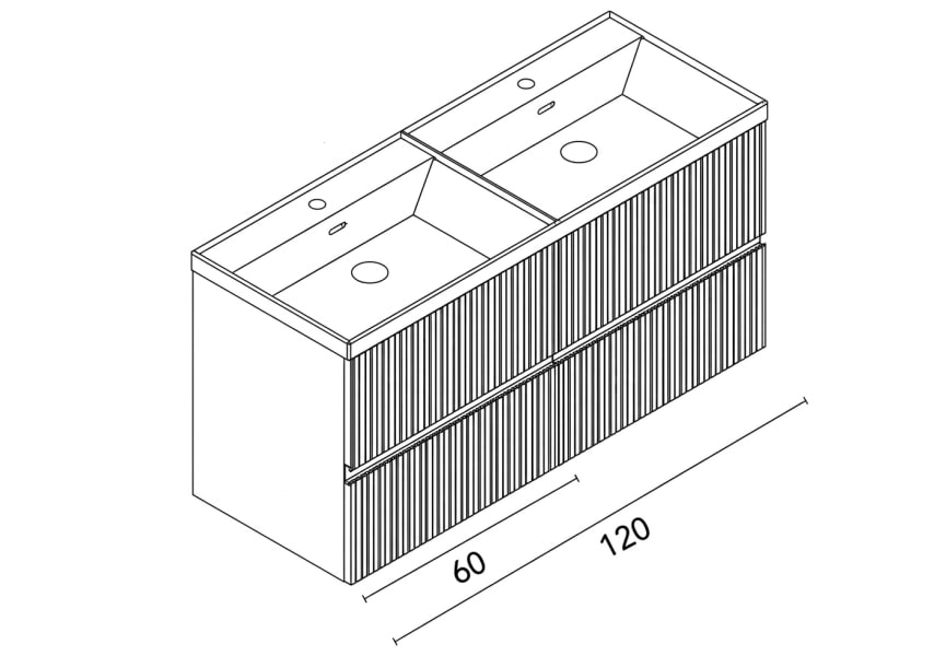 Conjunto mueble de baño Vora Royo croquis 12