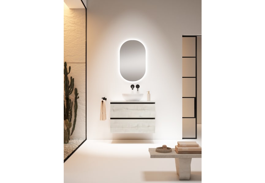 Mueble de baño con encimera de MDF Hidrófuga de madera Granada Visobath principal 1