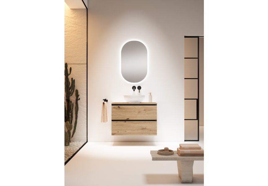 Mueble de baño con encimera de MDF Hidrófuga de madera Granada Visobath principal 0