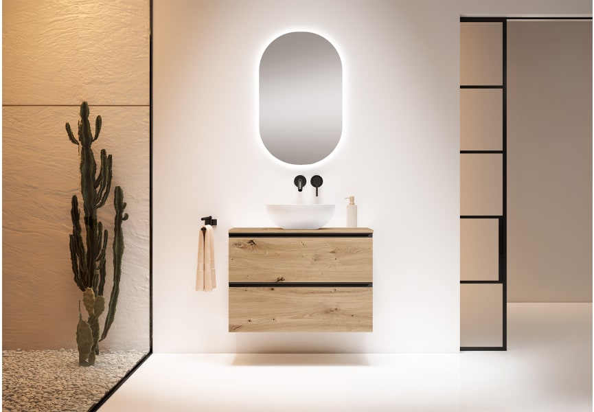 Mueble de baño con encimera de MDF Hidrófuga de madera Granada Visobath principal 2