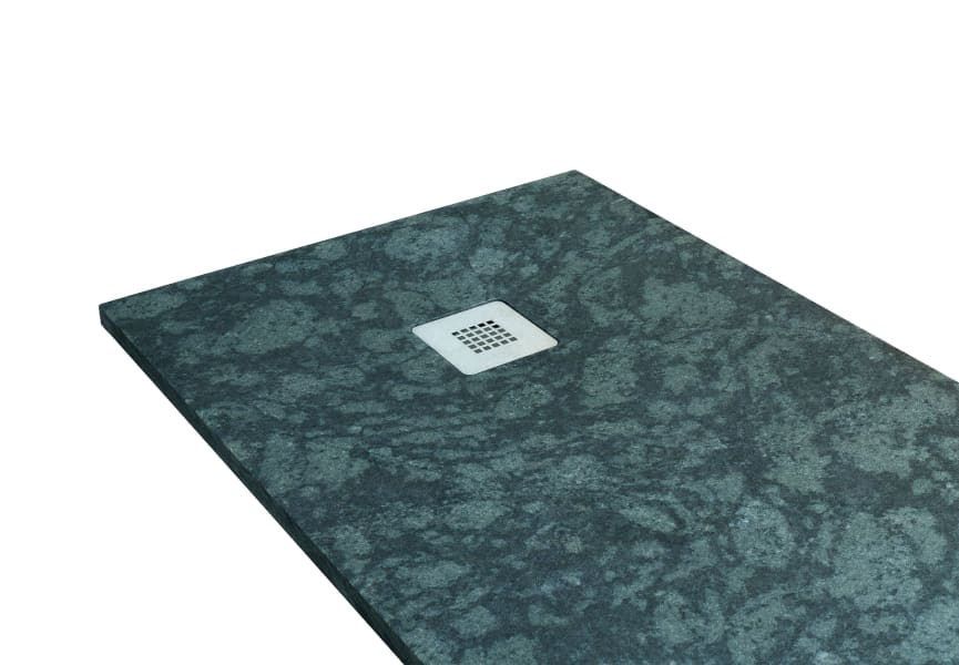 Plato de ducha granito natural Verde India Bruntec detalle 3