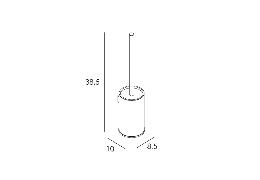 Escobillero de baño a pared Bassic Manillons Torrent croquis 1