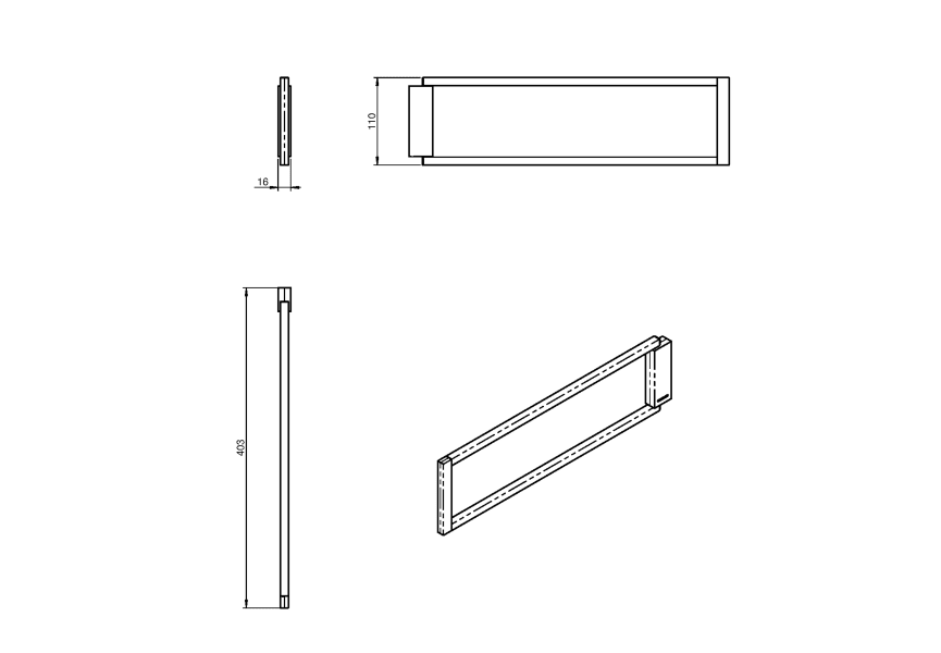 Toallero de baño The Grid Cosmic croquis 10
