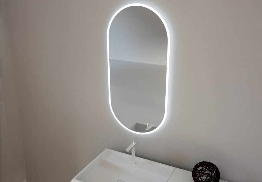 Espejo de baño con luz LED Denia Bruntec detalle 1