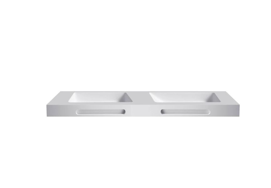Lavabo suspendido doble seno Ibiza Bruntec detalle 1