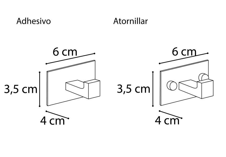 Percha de baño 609 Mediterránea de Baño croquis 2