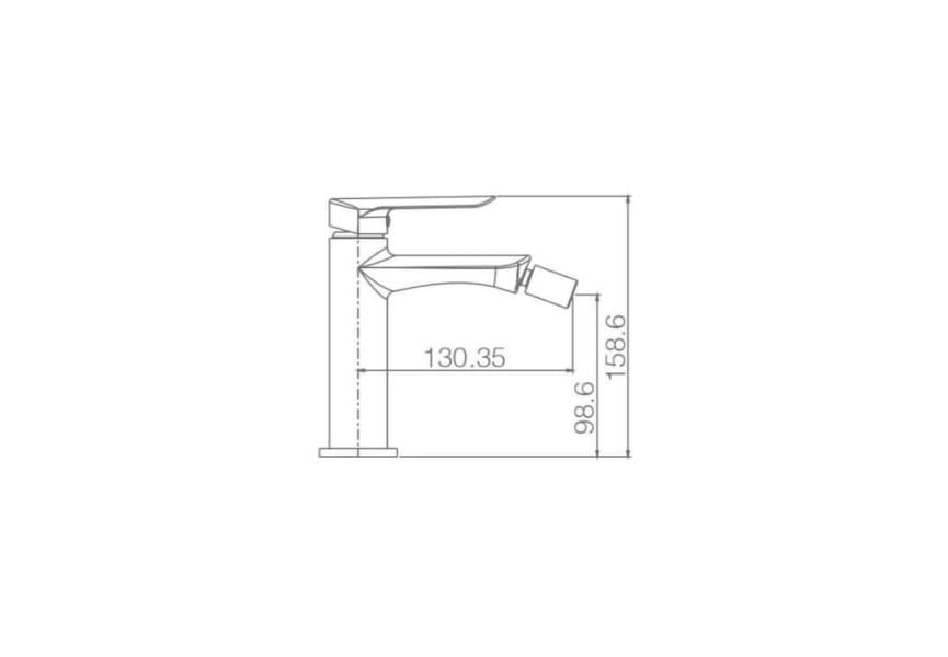 Grifo de bidé Ural Imex croquis 3