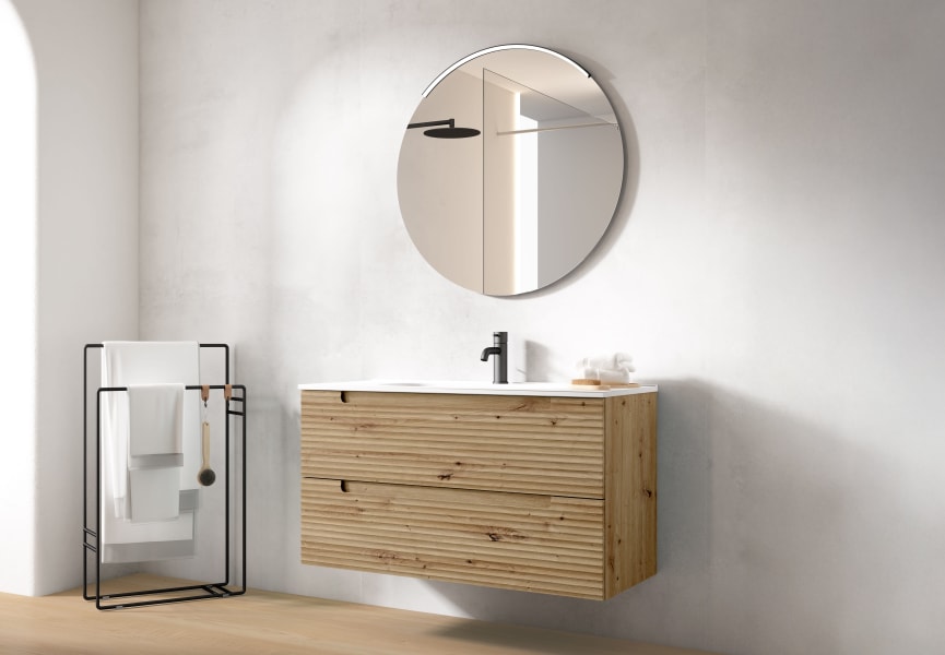 Conjunto mueble de baño Kyoto japandi Viso ambiente 7