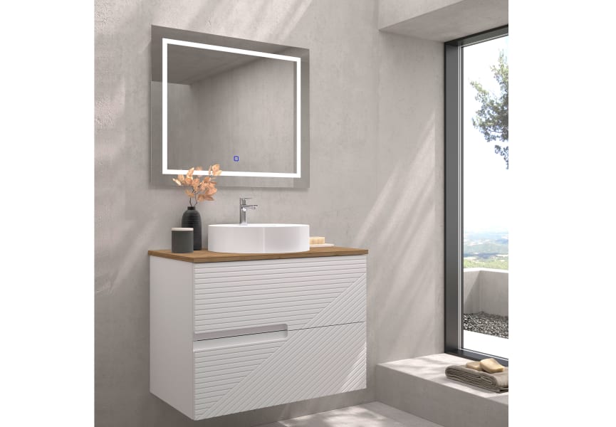 Mueble de baño con encimera de madera Limo Bruntec colores principal 0