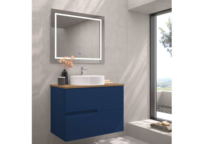 Mueble de baño con encimera de madera Limo Bruntec colores principal 7