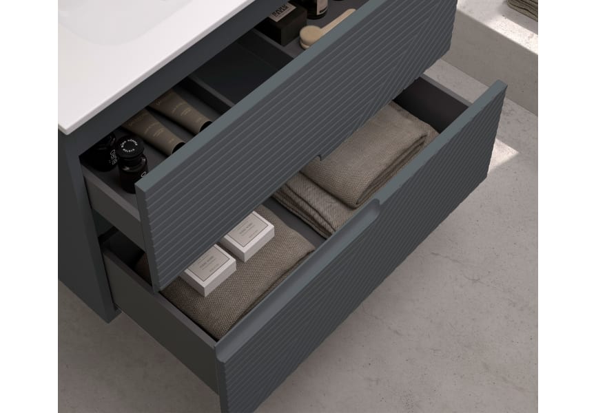 Mueble de baño con encimera de madera Limo Bruntec colores detalle 11