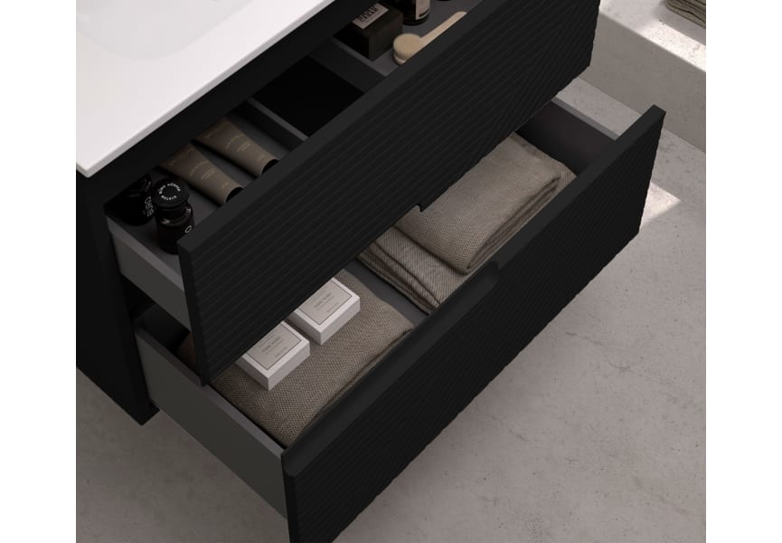 Mueble de baño con encimera de madera Limo Bruntec colores detalle 12