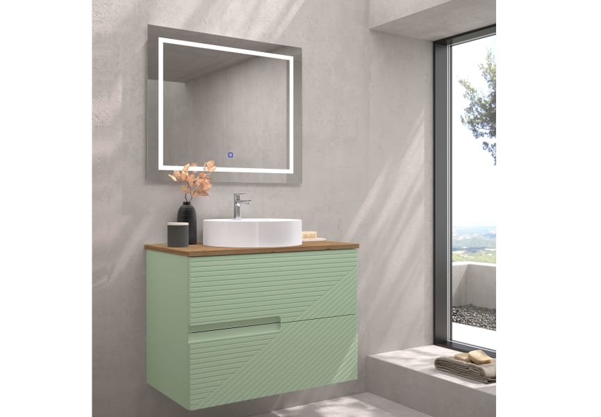 Mueble de baño con encimera de madera Limo Bruntec colores principal 8