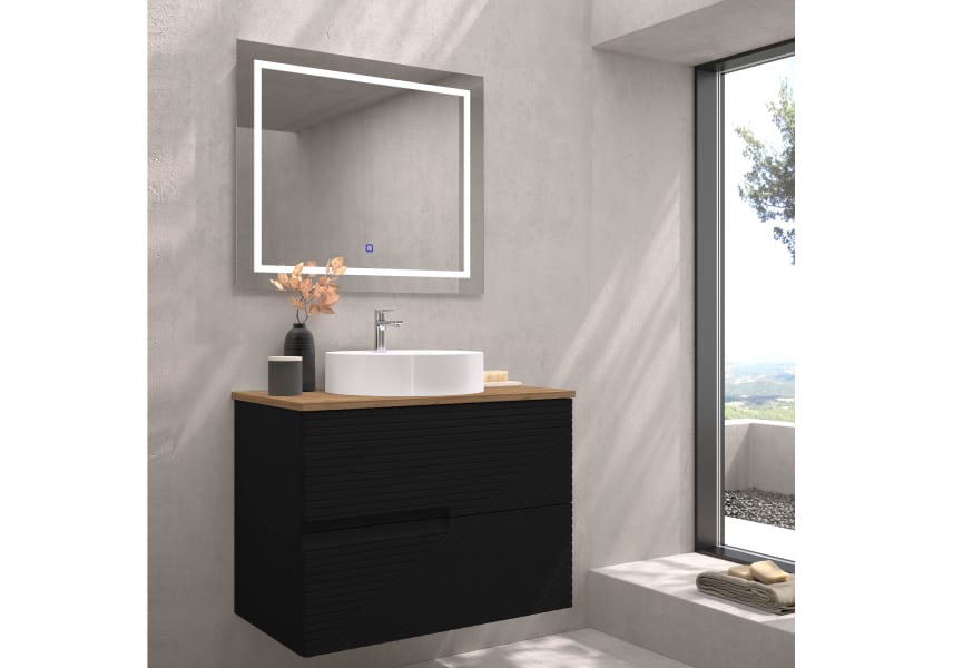 Mueble de baño con encimera de madera Limo Bruntec colores principal 1