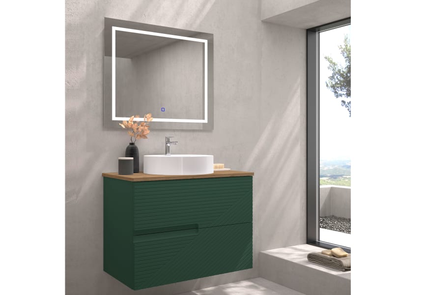 Mueble de baño con encimera de madera Limo Bruntec colores principal 6