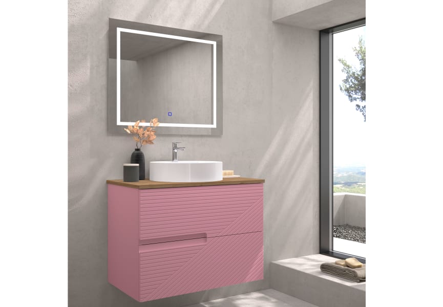 Mueble de baño con encimera de madera Limo Bruntec colores principal 9