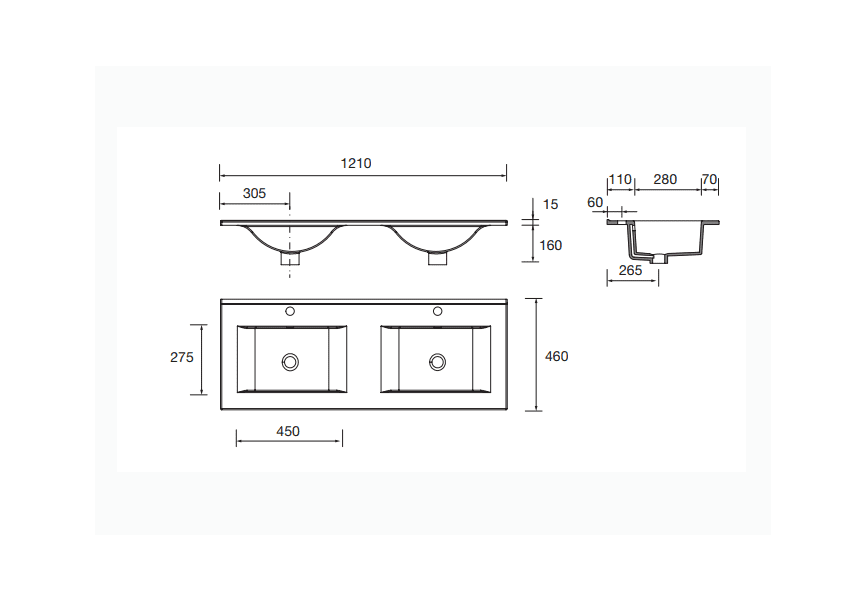 Conjunto mueble de baño Noja Salgar croquis 13