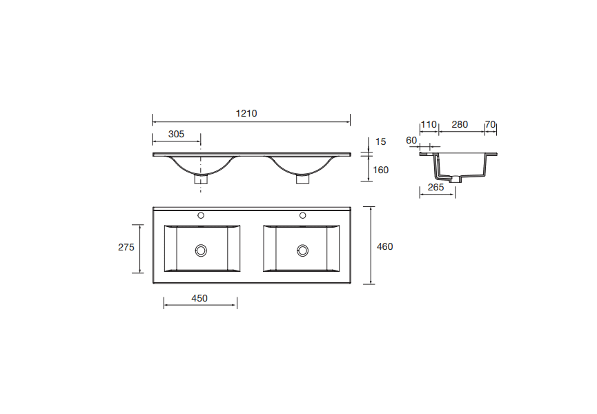 Conjunto mueble de baño Noja Salgar Croquis 13