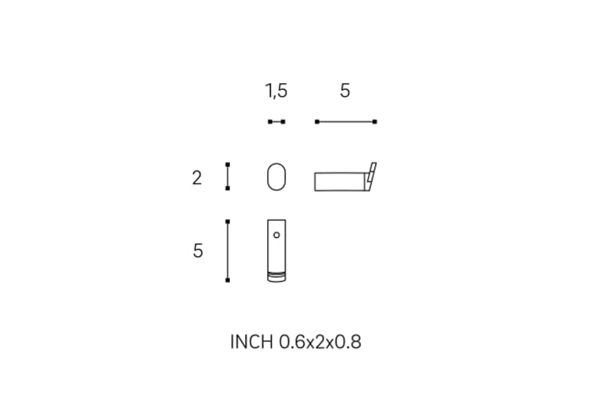 Percha de baño Micra Cosmic croquis 3