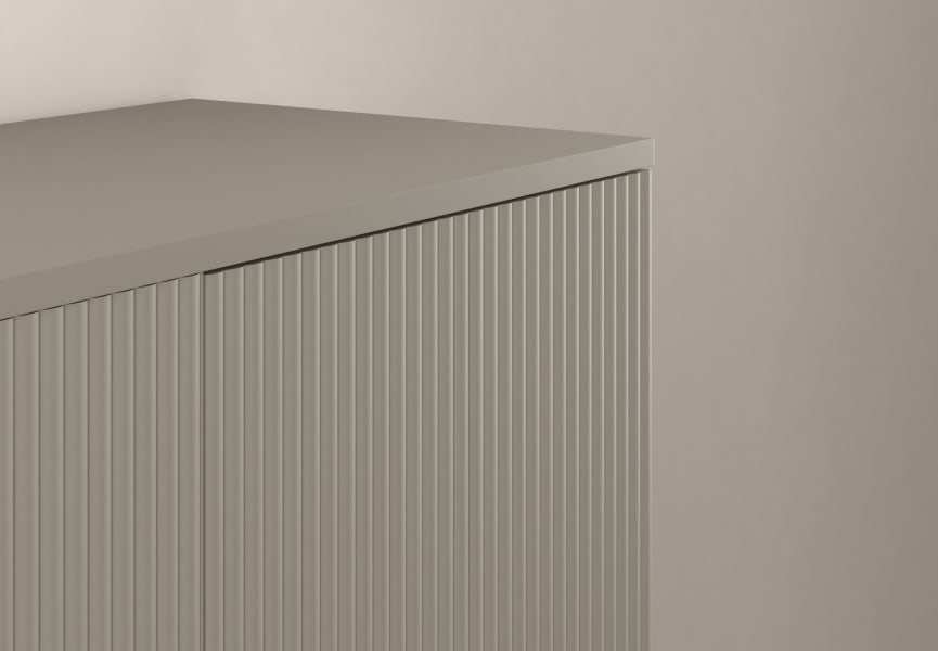 Mueble de baño Bassi Royo con encimera de madera a juego fondo reducido detalle 20