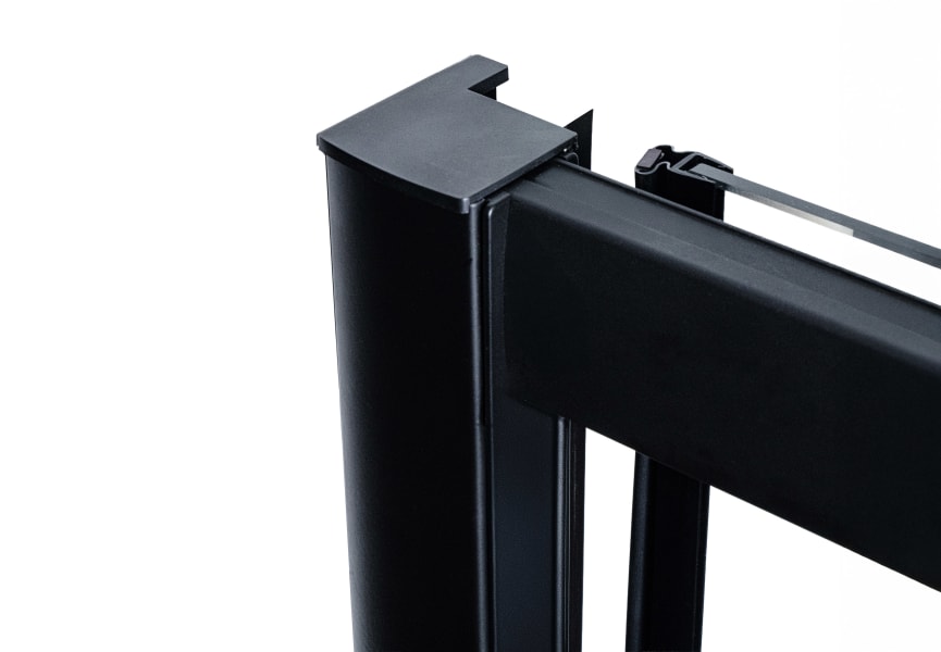 Mampara de ducha Sabik color negro Bruntec detalle 1