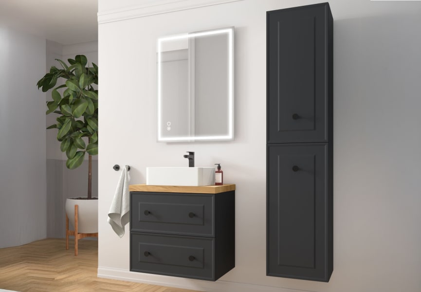 Mueble de baño con encimera de madera Renoir vintage Salgar principal 0