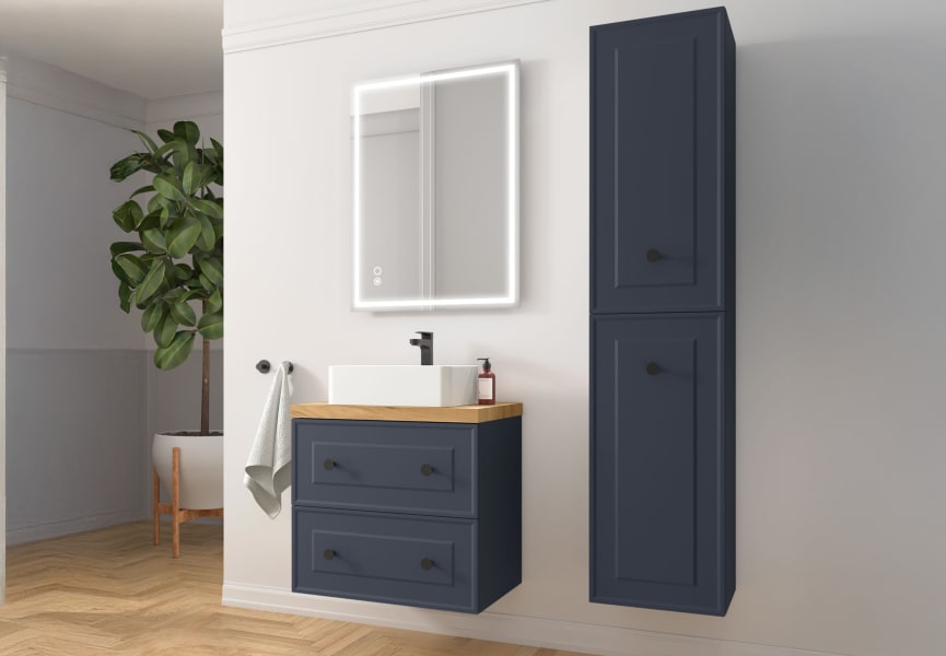 Mueble de baño con encimera de madera Renoir vintage Salgar principal 2