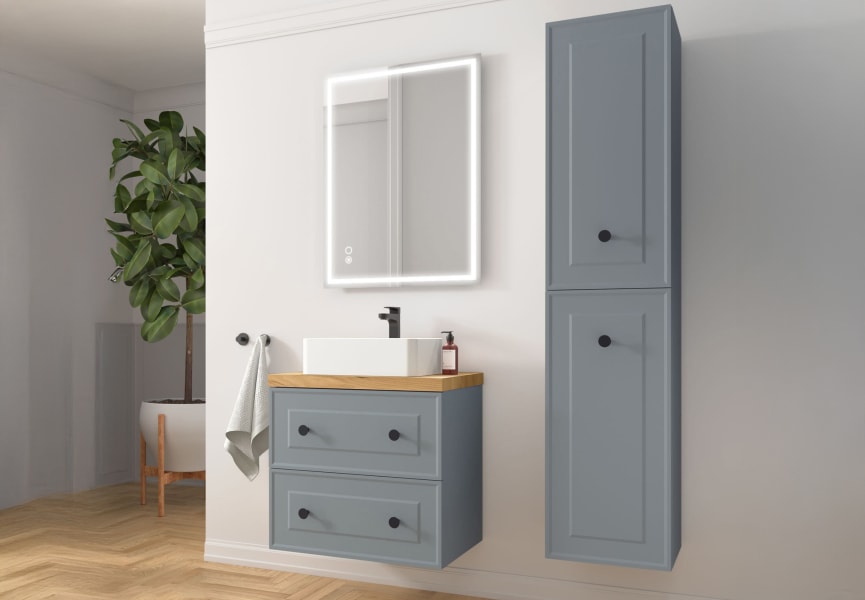 Mueble de baño con encimera de madera Renoir vintage Salgar principal 1