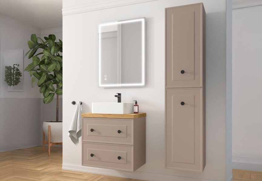Mueble de baño con encimera de madera Renoir vintage Salgar principal 4