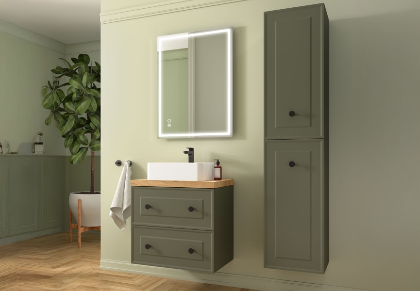 Mueble de baño con encimera de madera Renoir vintage Salgar principal 3